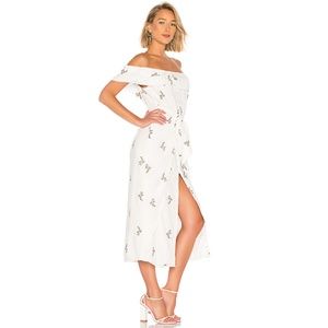 House of Harlow Luxurious White Embroidered Midi